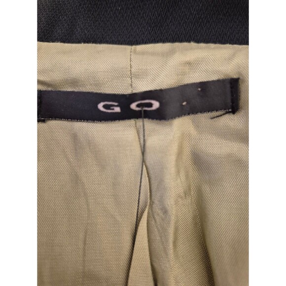 Vintage 80s 90s Y2K Womens Blazer Crepe Classic Blazer Minimalist Black Sz 4 - Picture 5 of 7